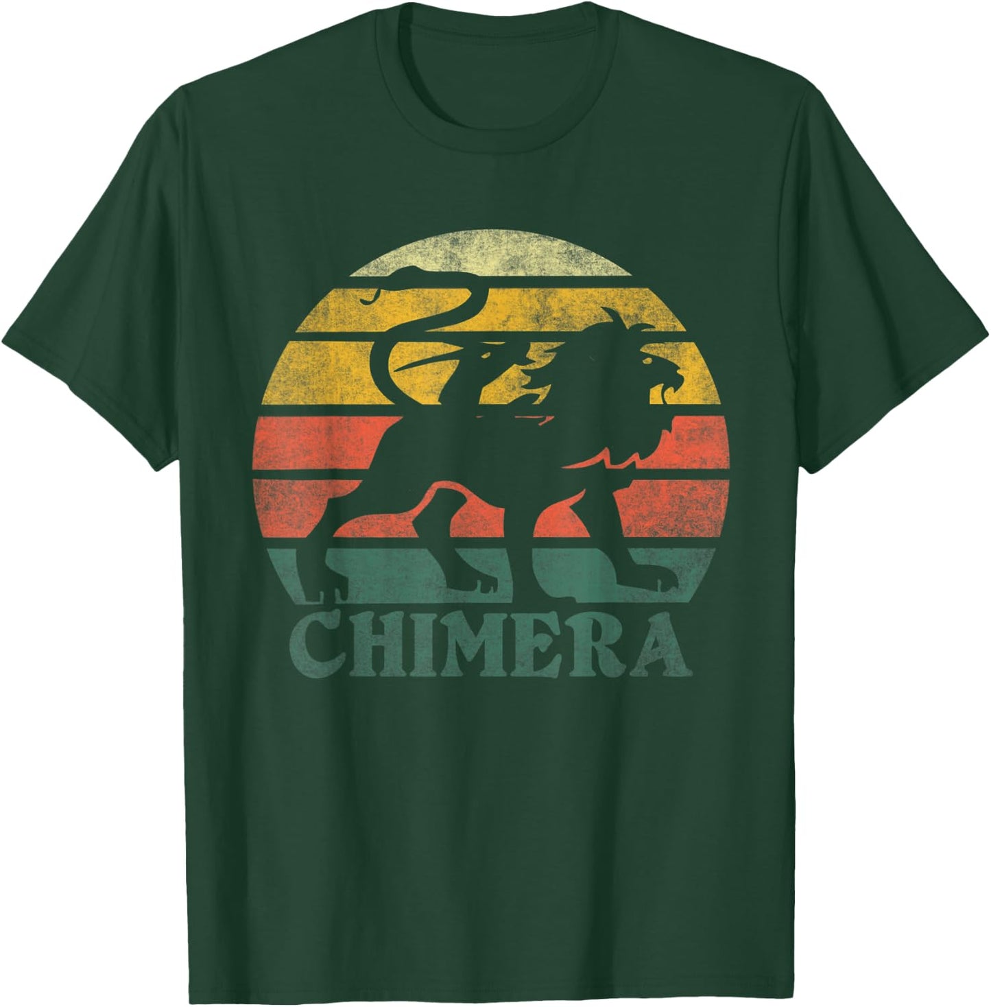 Retro Vintage Chimera Greek Mythology Graphic T-Shirt - T-Shirt | Forest