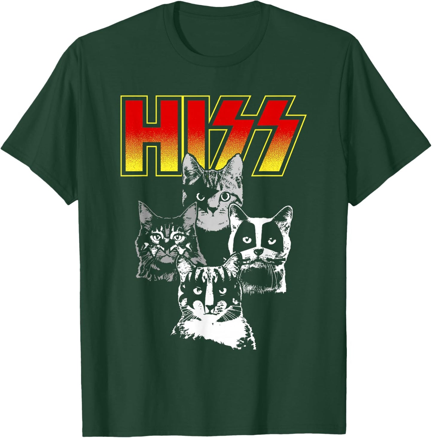 The original HISS shirt - funny cat shirt T-Shirt - T-Shirt | Forest