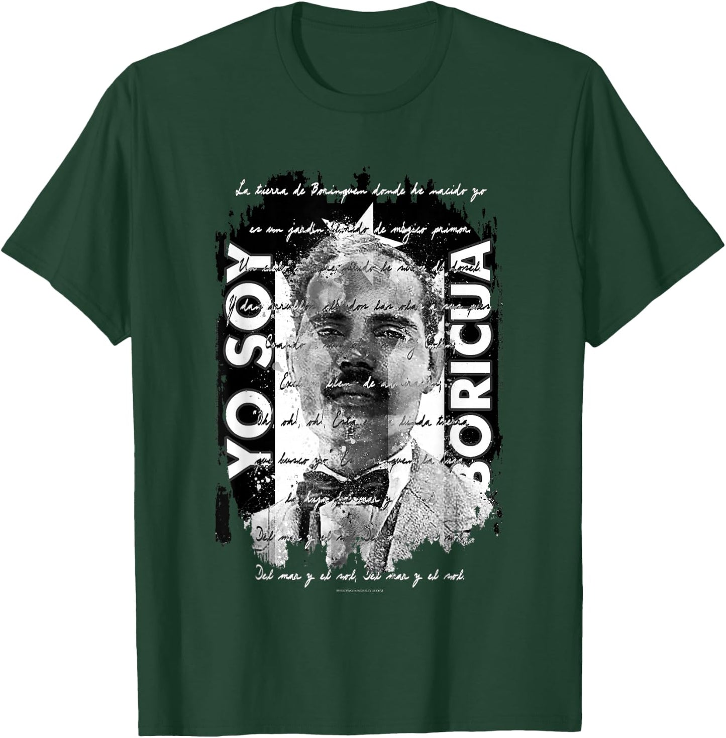 Albizu Campos Yo Soy Boricua Black Puerto Rico Flag Resiste T-Shirt - T-Shirt | Forest