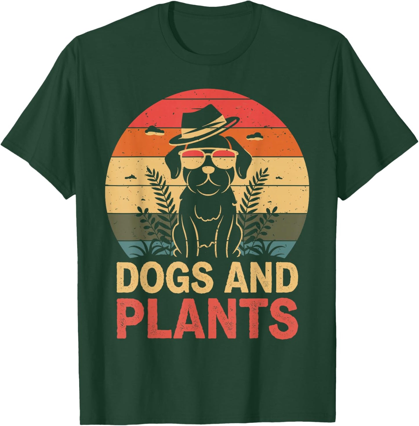 Dogs And Plants Funny Gardening Gardener Plant Lover T-Shirt - T-Shirt | Forest