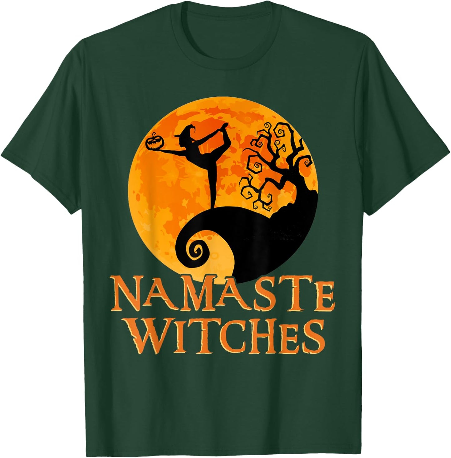 Namaste Witches - Halloween Yoga T-Shirt - T-Shirt | Forest