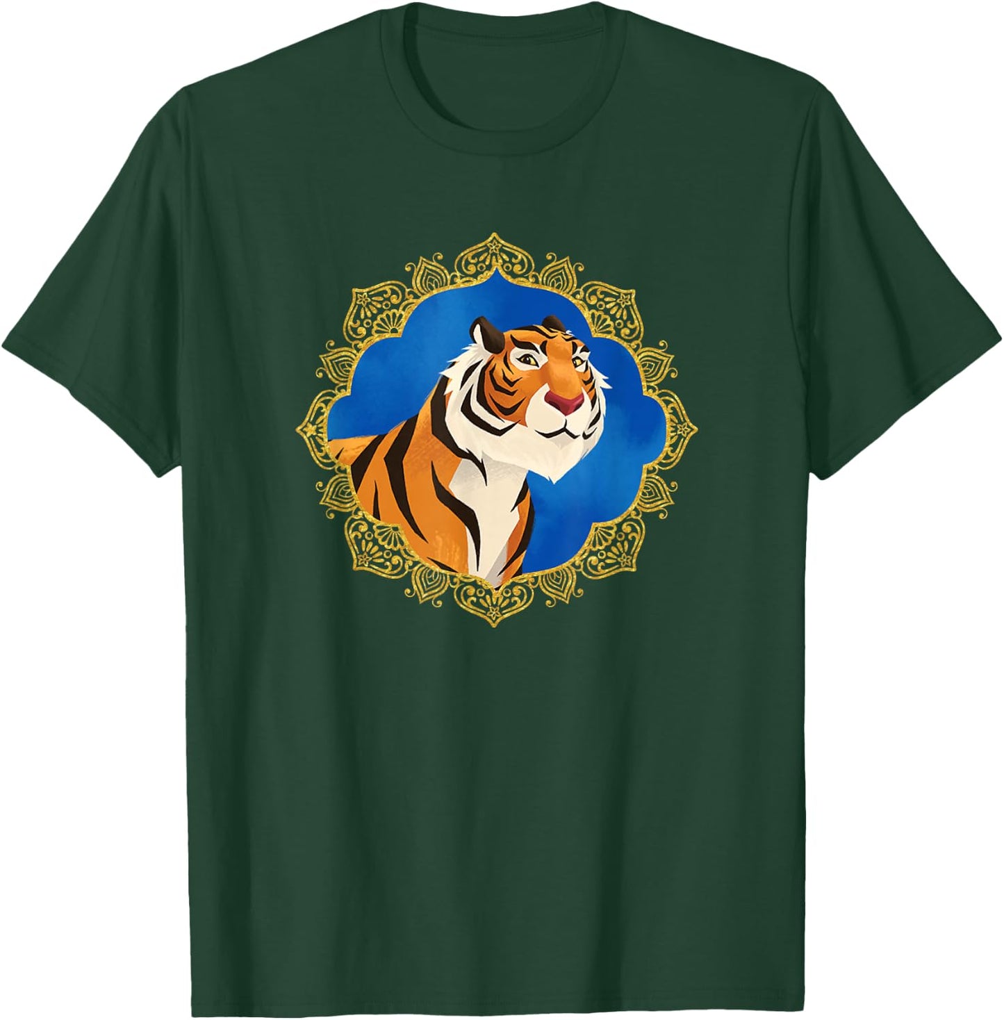 Disney Aladdin Live Action Rajah Tiger Gold Frame T-Shirt - T-Shirt | Forest