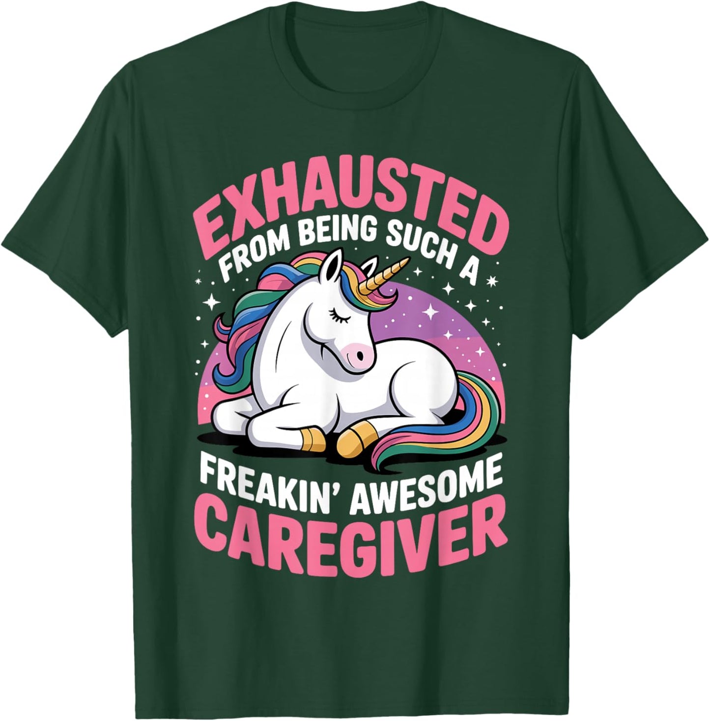 Funny Caregiver Art Men Girls Caregiving Caregiver T-Shirt - T-Shirt | Forest