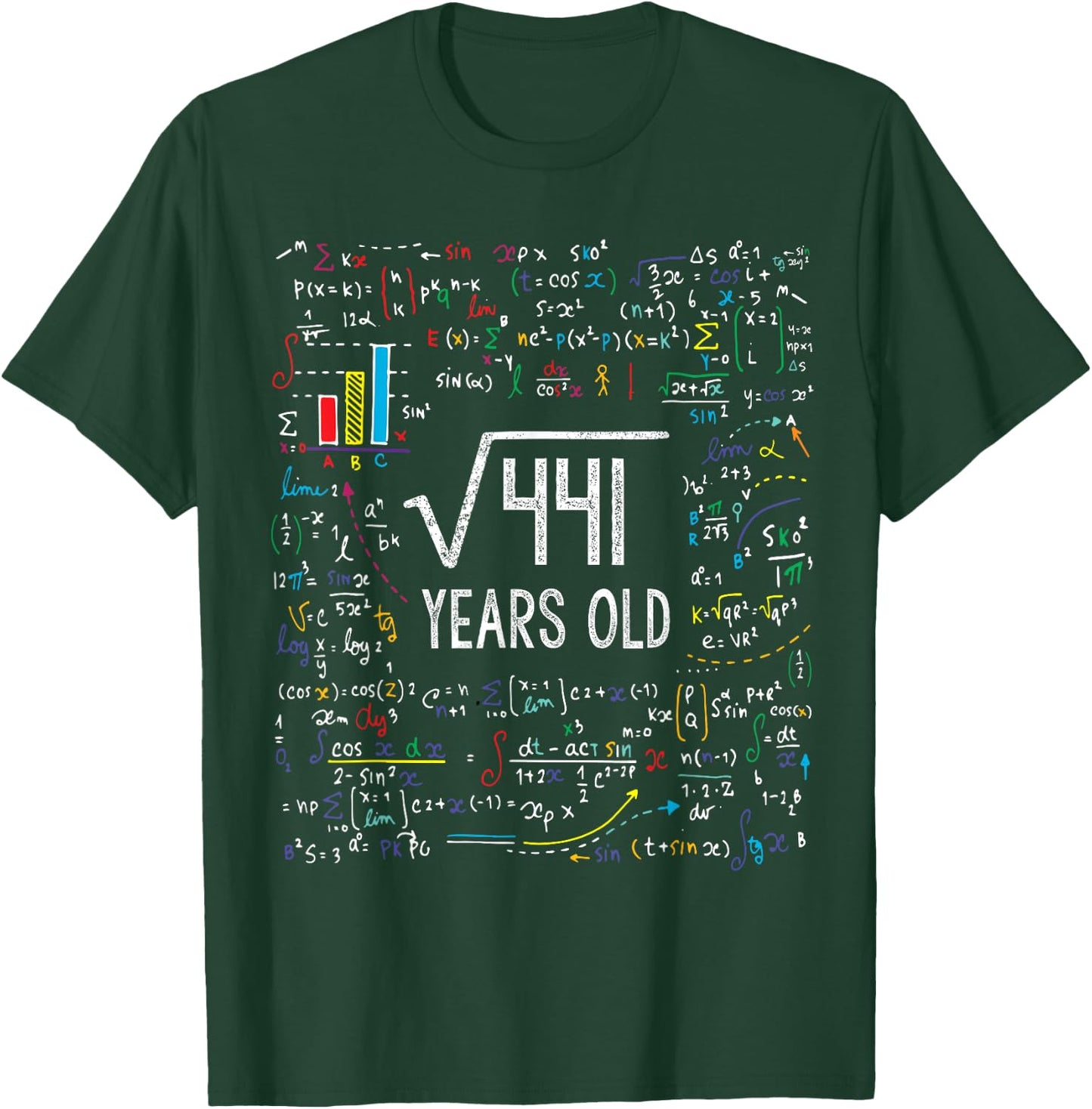 Square Root Of 441 21st Birthday 21 Year Old Gifts Math Bday T-Shirt - T-Shirt | Forest