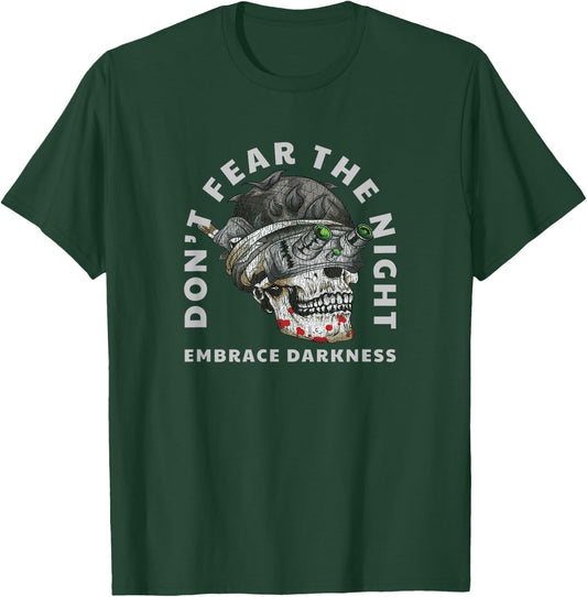 Military Tactical Skull Night Vision Embrace Darkness T-Shirt - T-Shirt | Forest