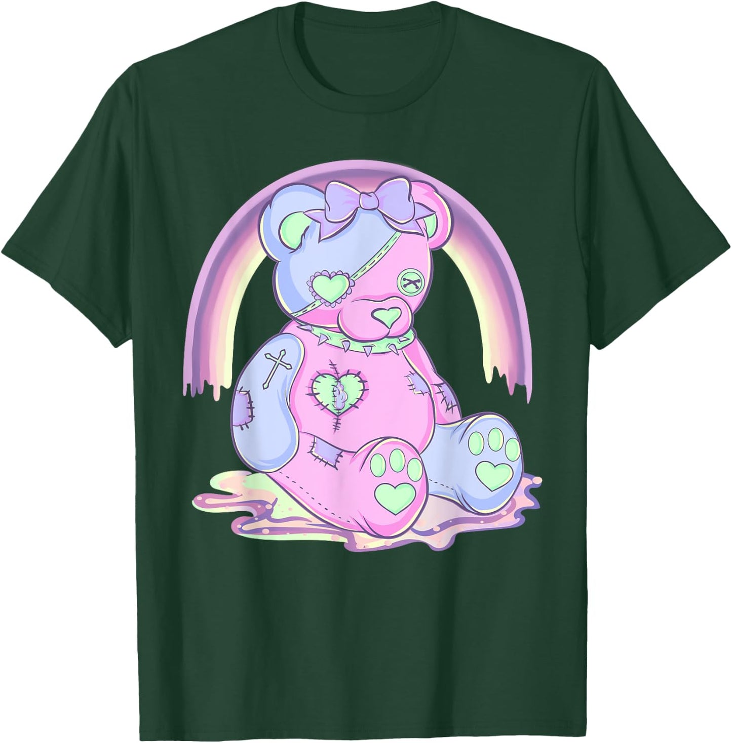 Pastel Goth Teddy Bear Japanese Anime Kawaii Menhera T-Shirt - T-Shirt | Forest