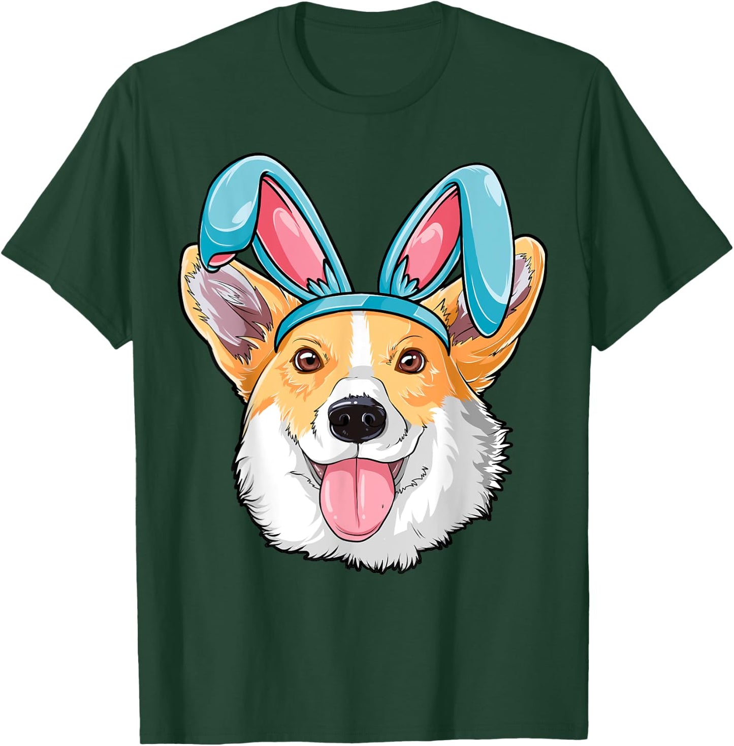 Corgi Easter Bunny Boys Girls Kids Men Women Dog Lover Gifts T-Shirt - T-Shirt | Forest