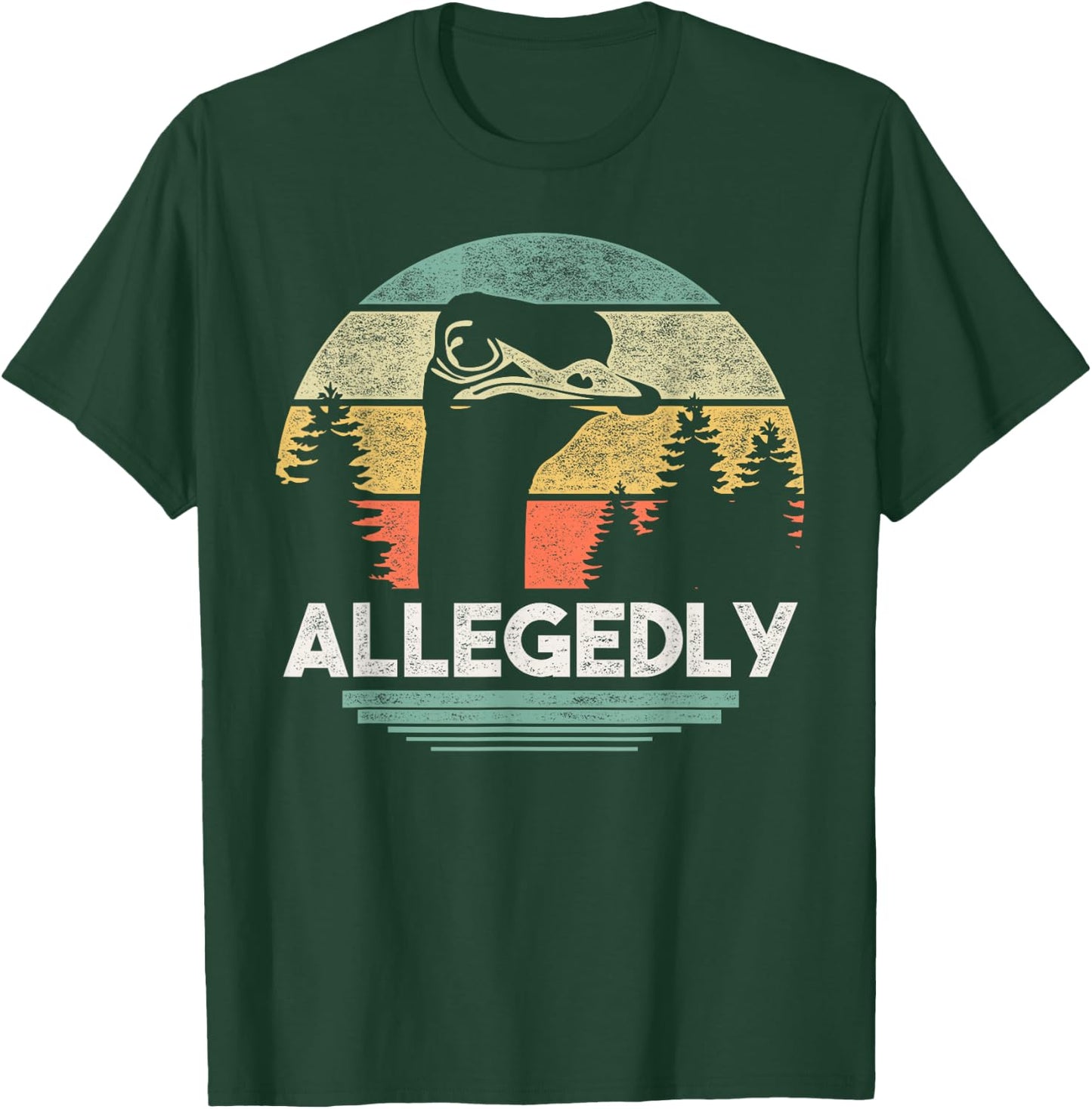 Allegedly Ostrich T Shirt Funny Bird Lover T-Shirt - T-Shirt | Forest