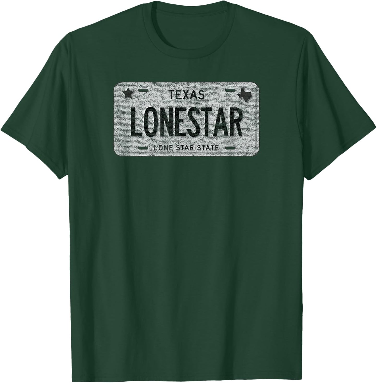 Funny TX State Vanity License Plate LONESTAR T-Shirt - T-Shirt | Forest