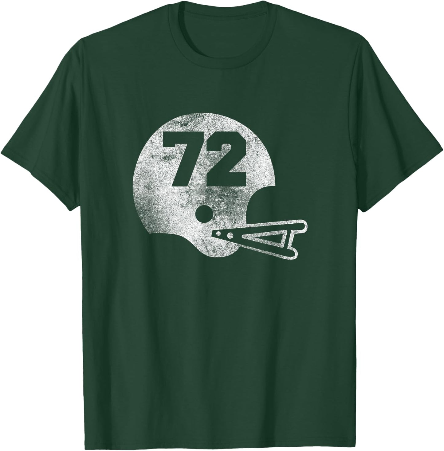 Vintage Football Jersey Number 72 Player Number T-Shirt - T-Shirt | Forest
