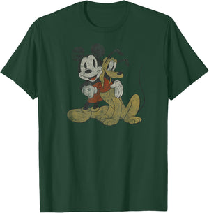 Disney - Mickey Mouse and Pluto Best Buds T-Shirt - T-Shirt | Forest