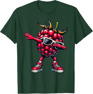 Dabbing Raspberry Funny Pink Raspberry Fruit Gift T-Shirt - T-Shirt | Forest