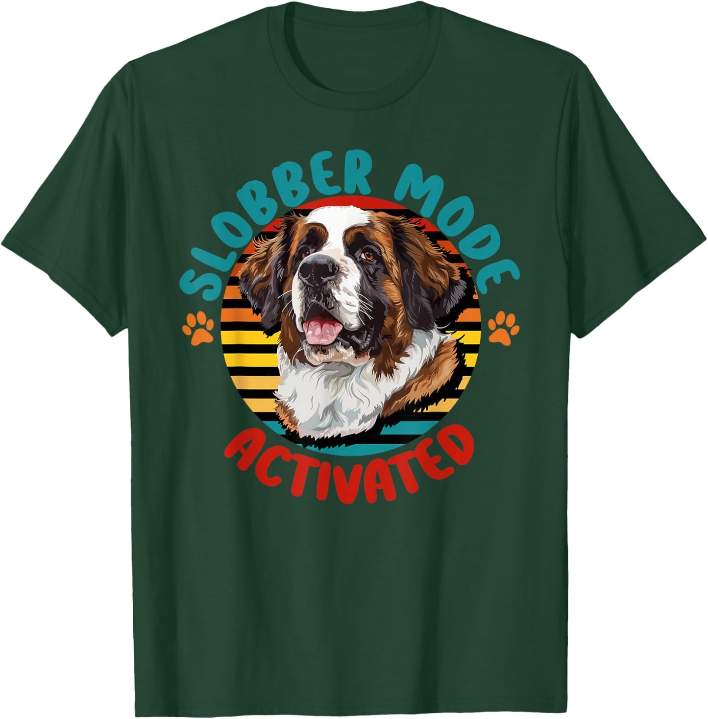 St Bernard Owner Funny Large Dog Slobber Saint Bernard Lover T-Shirt - T-Shirt | Forest
