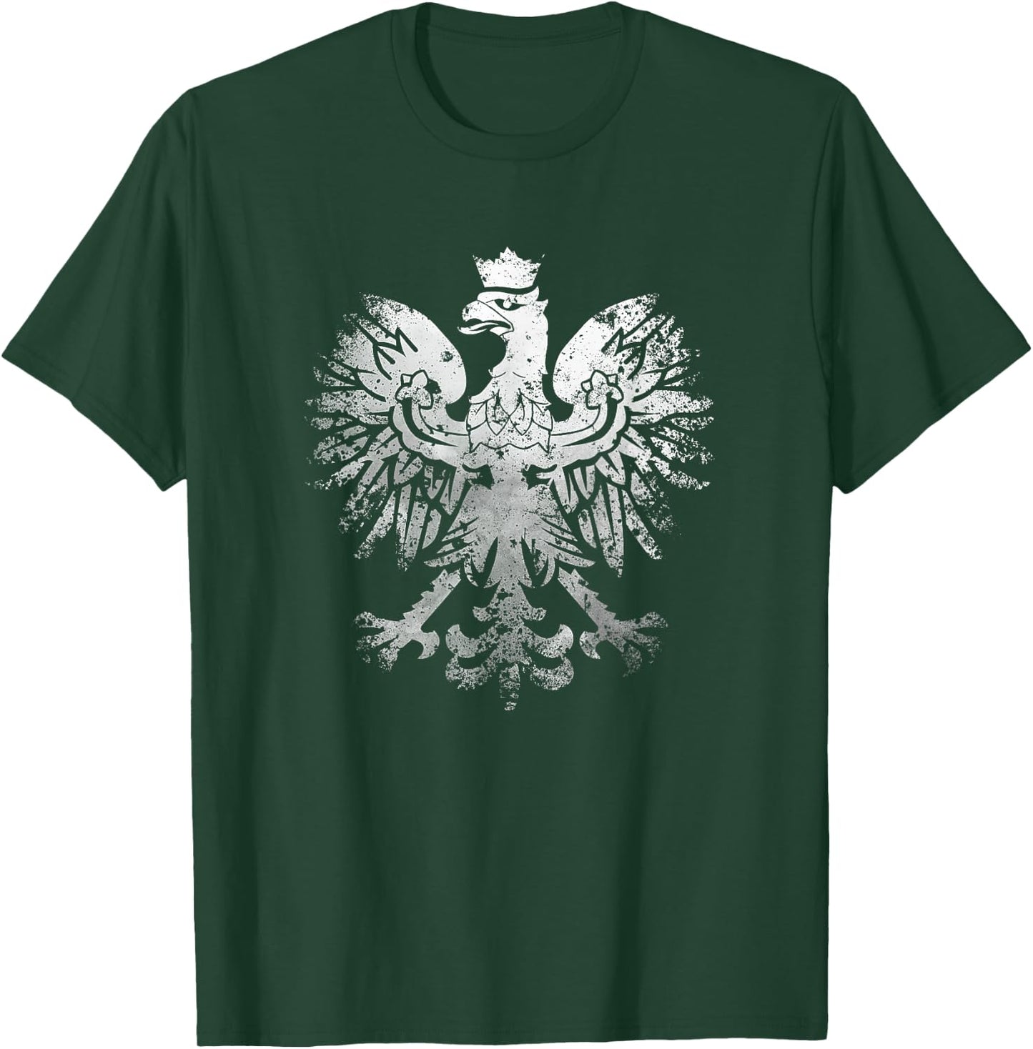 Vintage Polish Eagle | Poland Retro Eagle T-Shirt - T-Shirt | Forest