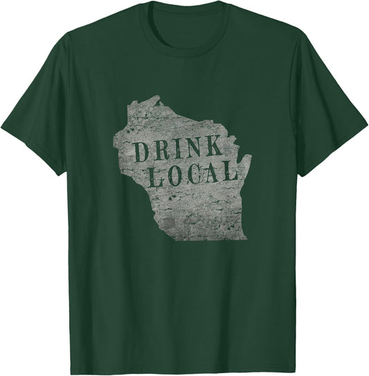 Vintage Drink local craft beer Wisconsin T-Shirt - T-Shirt | Forest