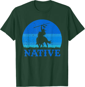 Northwest Native American Knight Pride Mountain Warrior T-Shirt - T-Shirt | Forest