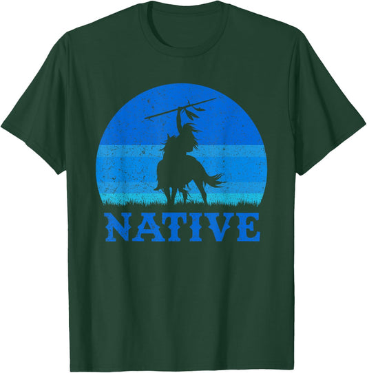 Northwest Native American Knight Pride Mountain Warrior T-Shirt - T-Shirt | Forest