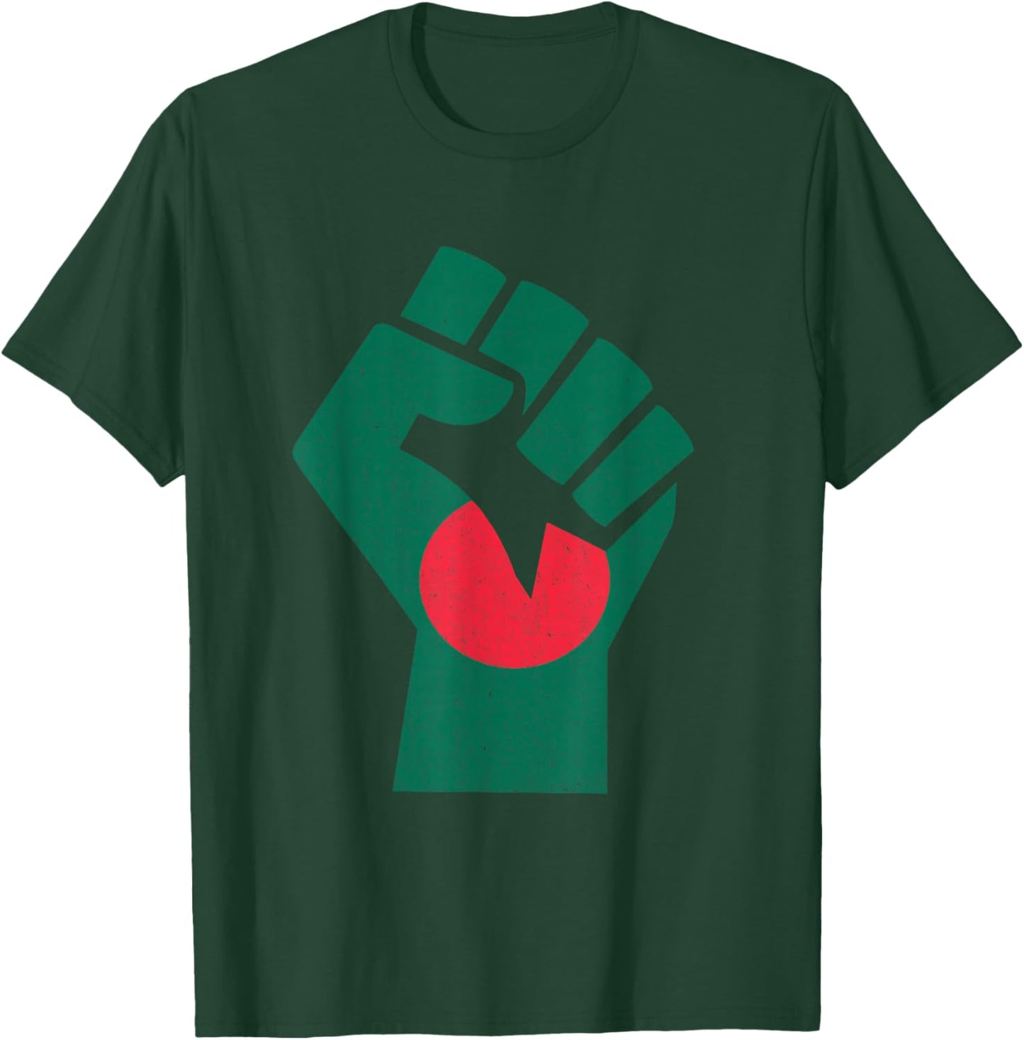Bangladeshi Flag Bangladeshi Pride Handfist Power Bangladesh T-Shirt - T-Shirt | Forest