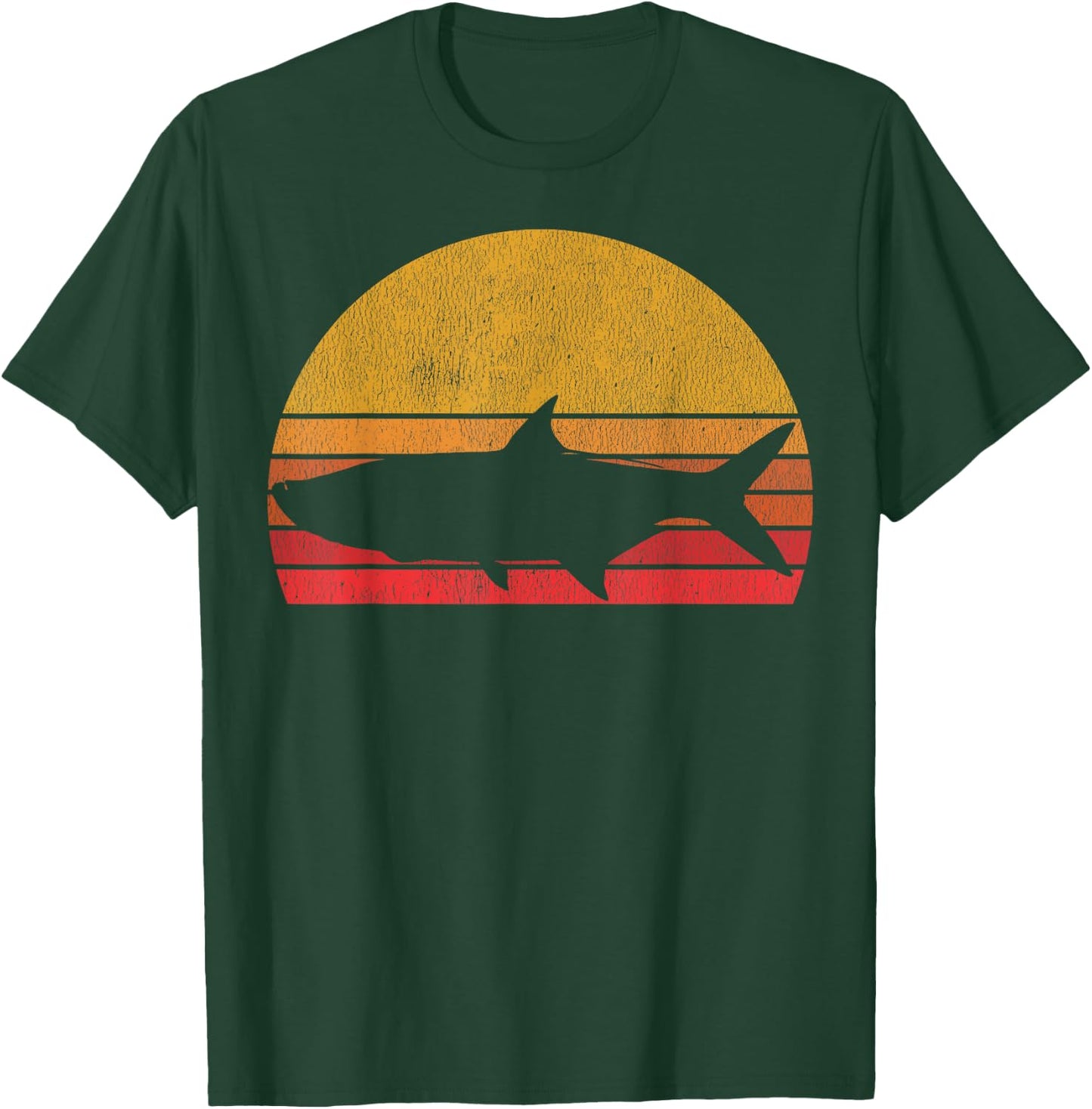 Tarpon Fishing - Retro Tarpon Saltwater Fisherman T-Shirt - T-Shirt | Forest