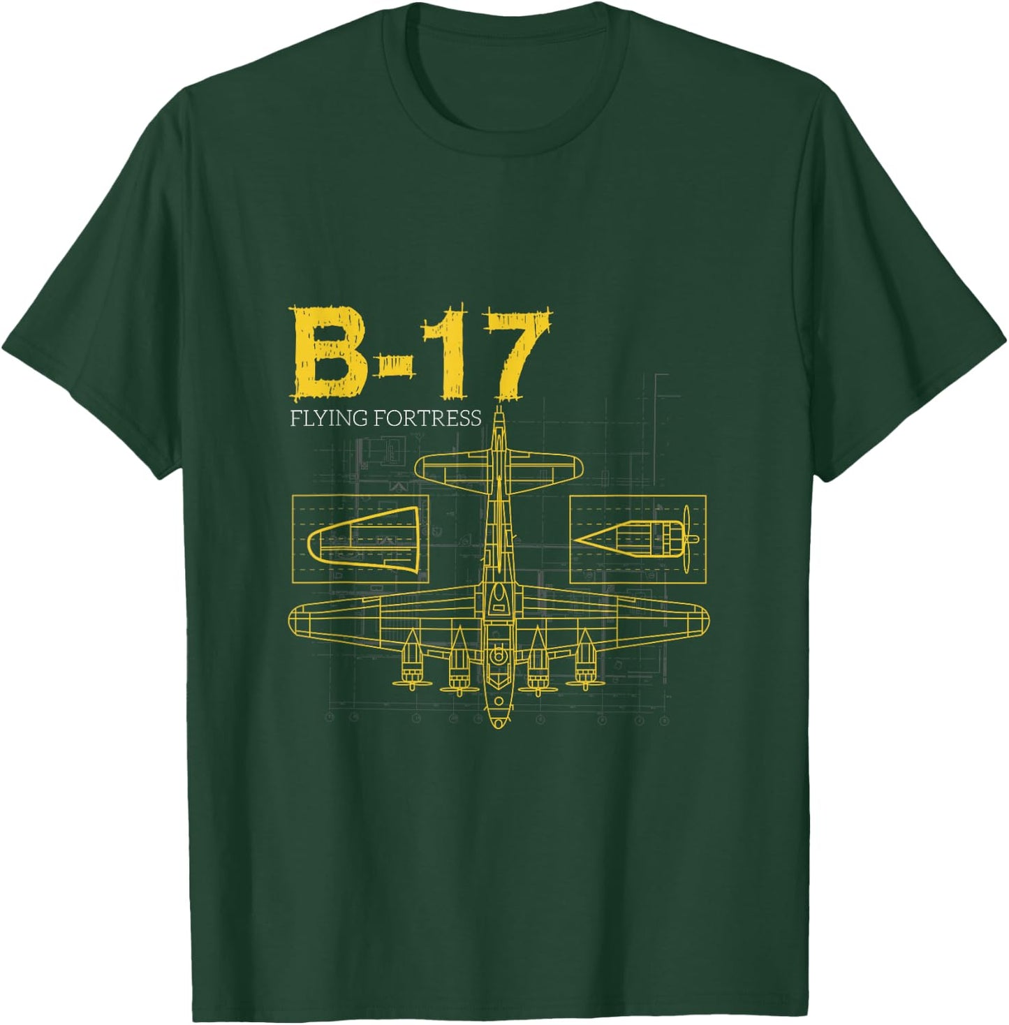 B-17 Flying Fortress Bomber , Air Force, Aviation Shirt T-Shirt - T-Shirt | Forest