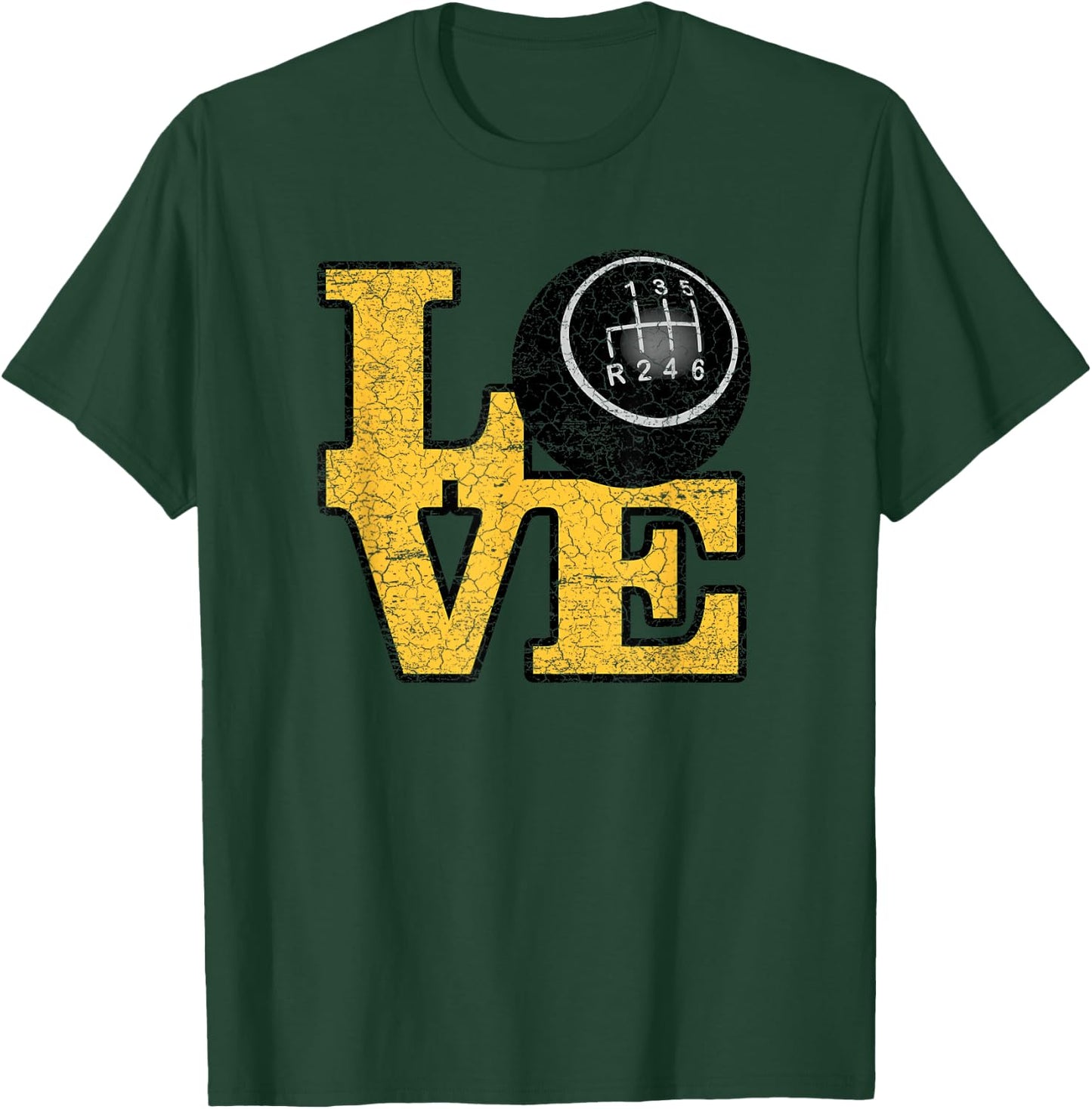 Love Manual Transmission Stick Shift T-Shirt - T-Shirt | Forest