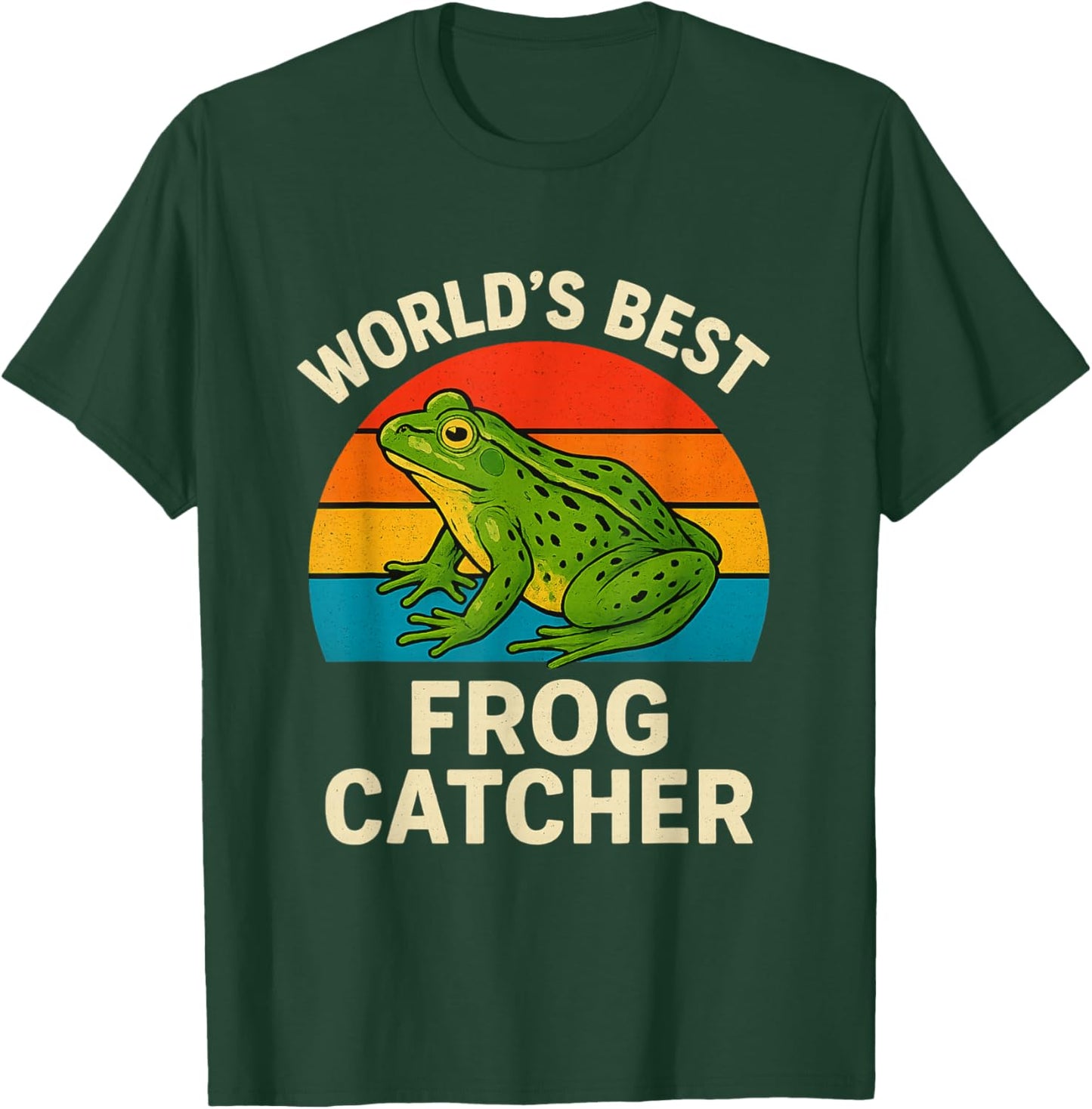 Funny World Best Frog Catcher Kids Boy Toddler Graphic T-Shirt - T-Shirt | Forest