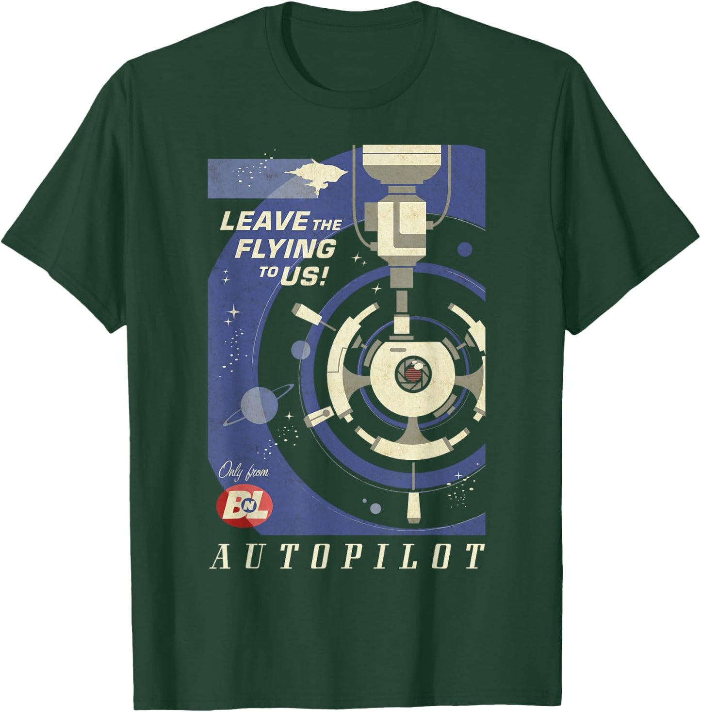 Disney Pixar Wall-E Autopilot Leave The Flying To Us Poster T-Shirt - T-Shirt | Forest