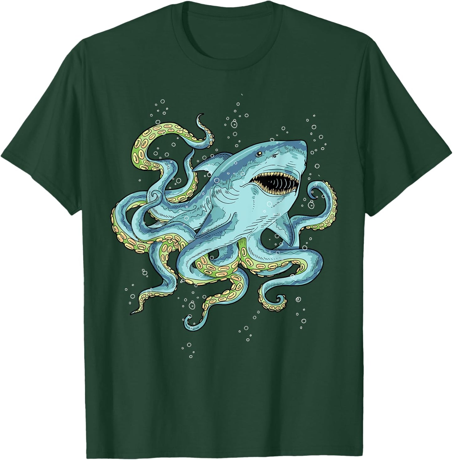 Half Shark Half Octopus Sharktopus T-Shirt - T-Shirt | Forest