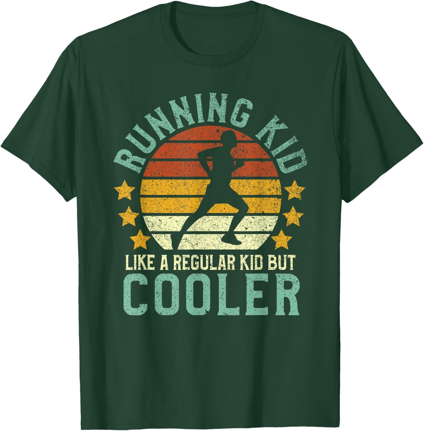 Running Kid | Funny Track and Field Runner & Run Lover Gift T-Shirt - T-Shirt | Forest