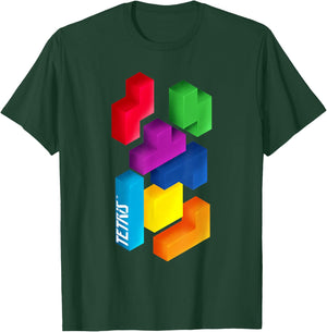 Tetris 3D Tetriminos T-Shirt - T-Shirt | Forest