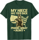 My Niece Has Your Back Proud Army Aunt Military Auntie Gift T-Shirt - T-Shirt | Forest