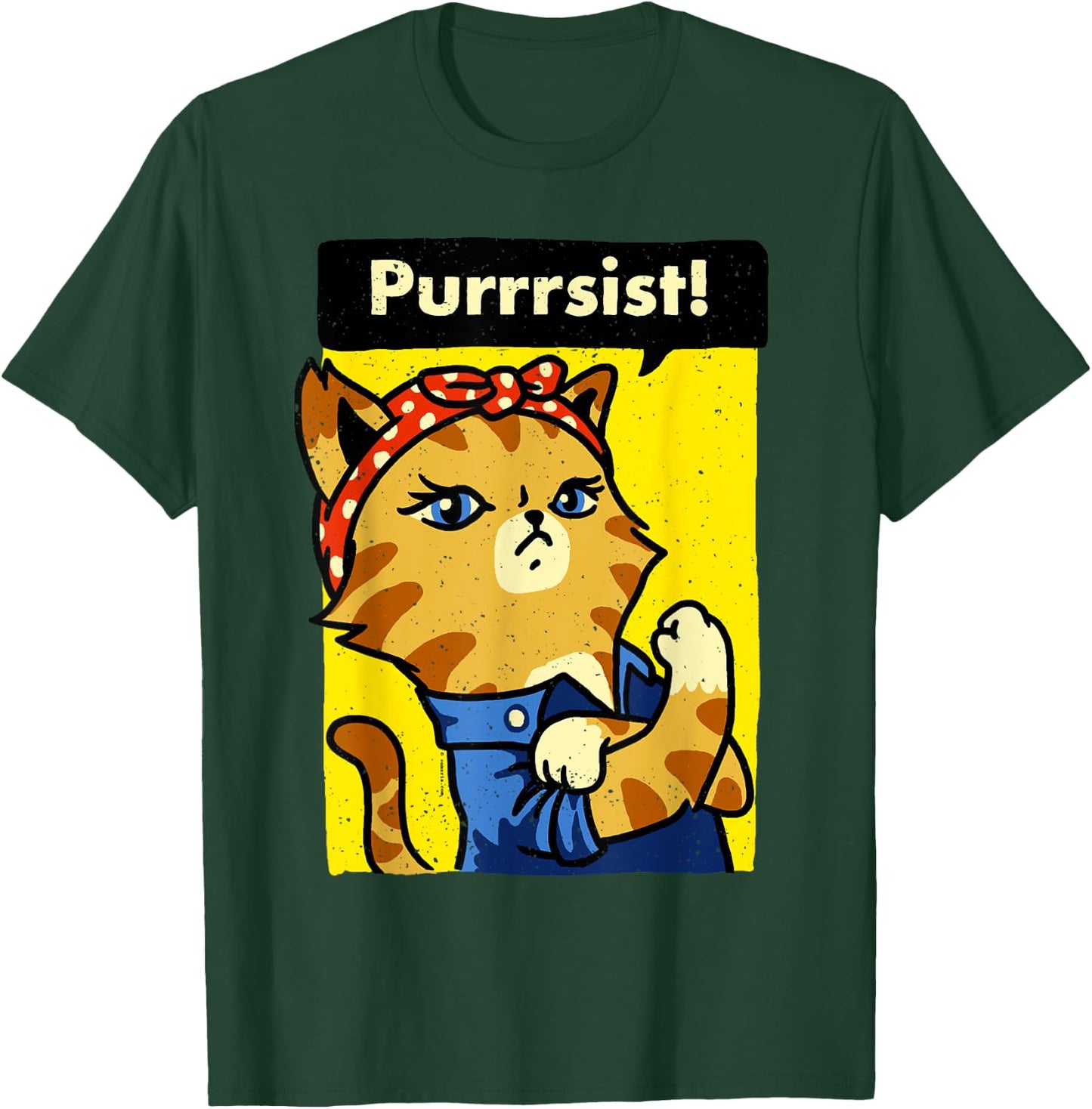 We Can Do It Poster Strong Women's March Cat Lover T-Shirt - T-Shirt | Forest