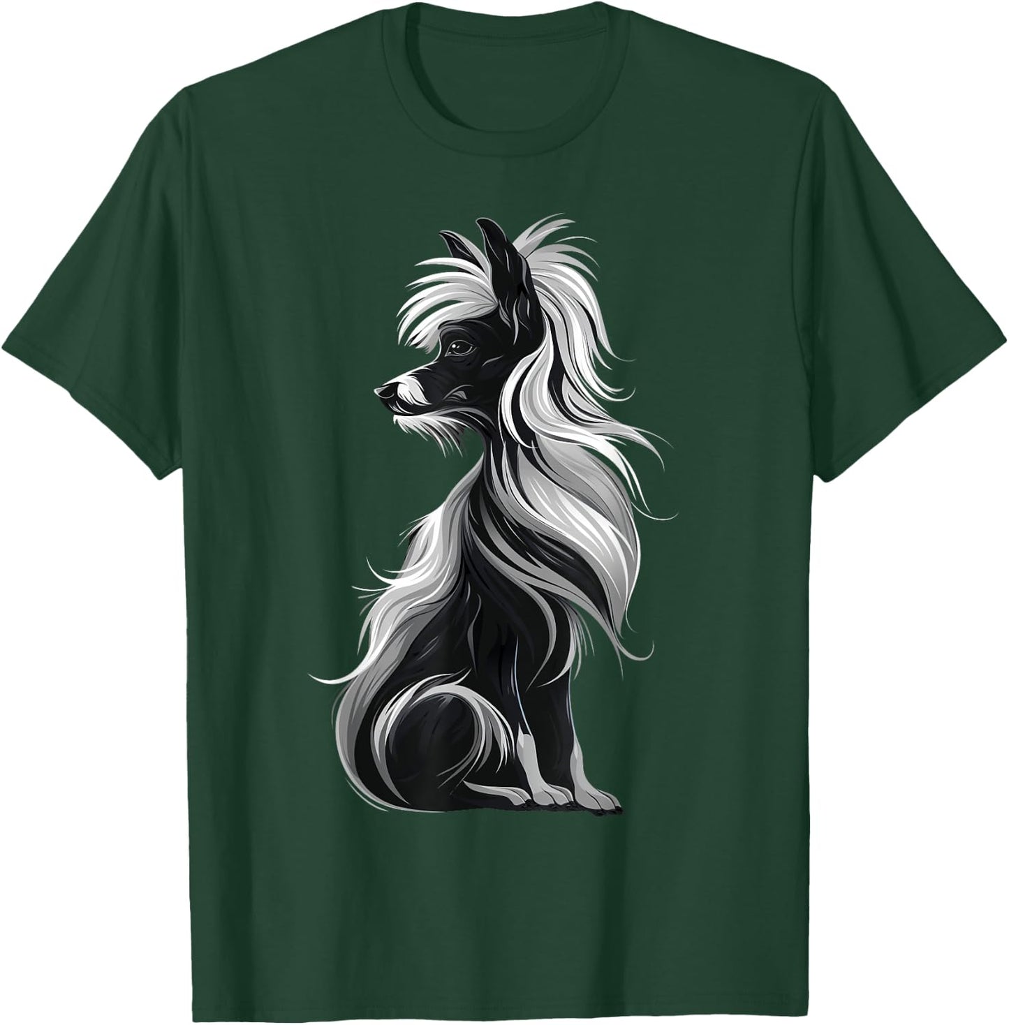 Chinese Crested Dog Dark Painting T-Shirt - T-Shirt | Forest
