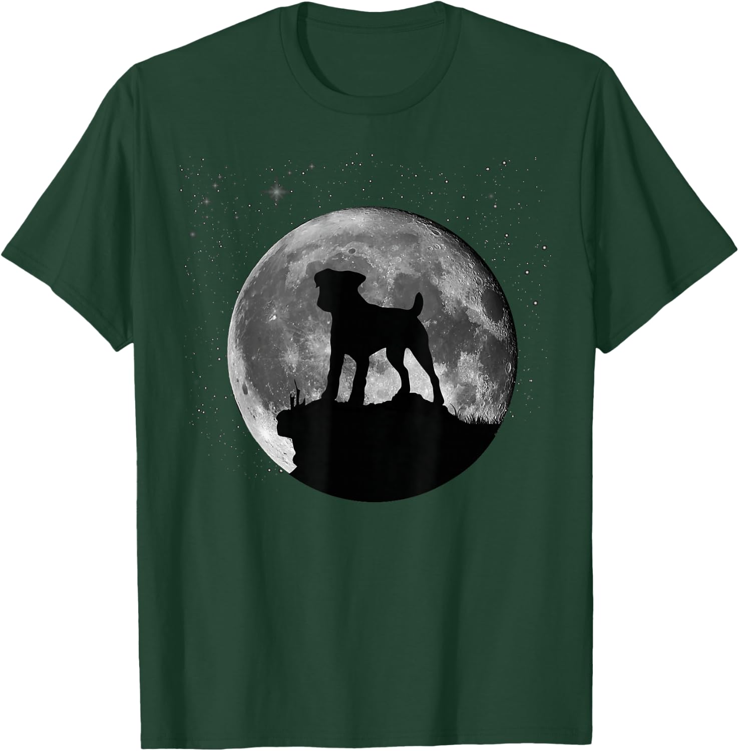 Parson Russell Terrier Dog Moon T-Shirt - T-Shirt | Forest