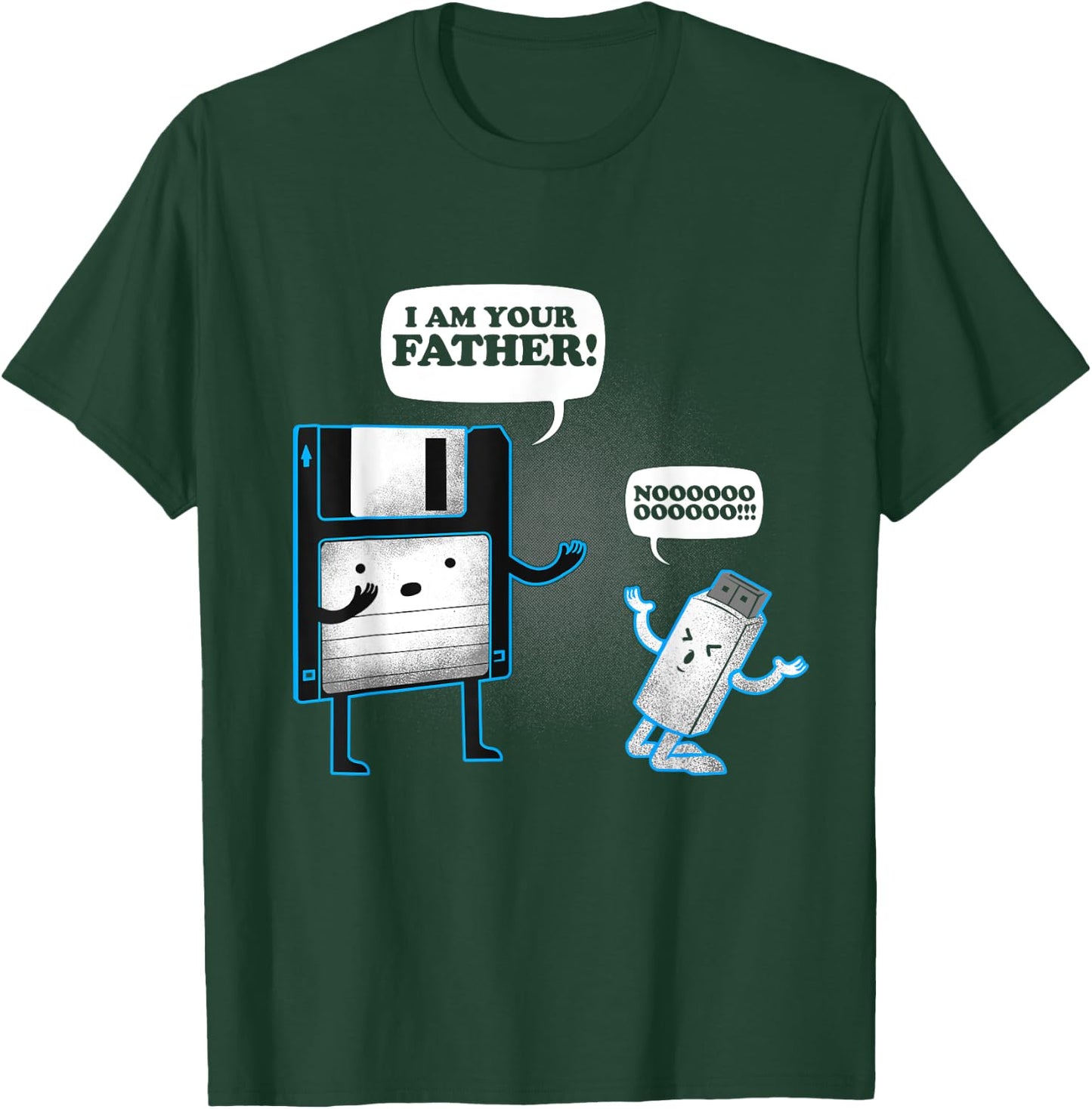 "I am your father" Floppy Disk & USB funny shirt T-Shirt - T-Shirt | Forest