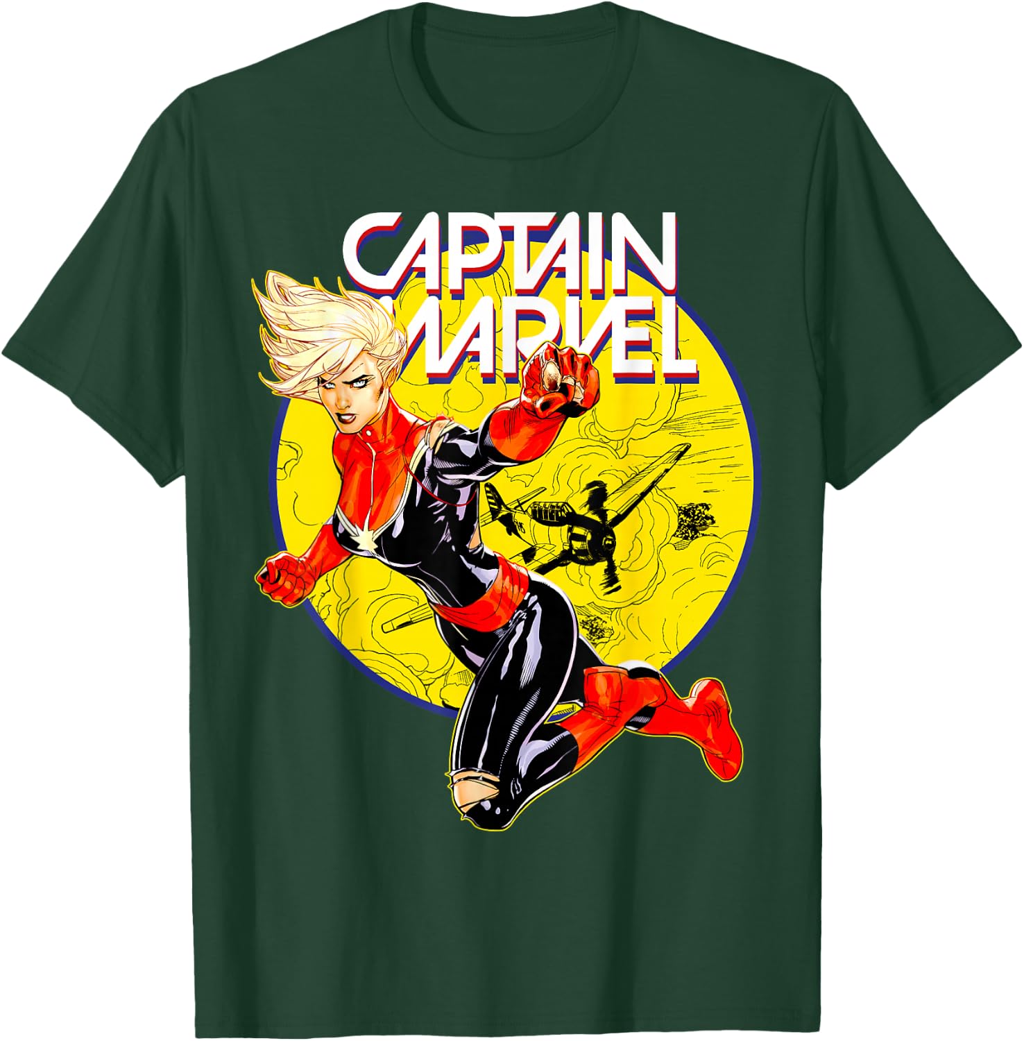 Marvel Captain Marvel Earth's Mightiest Hero Graphic T-Shirt - T-Shirt | Forest