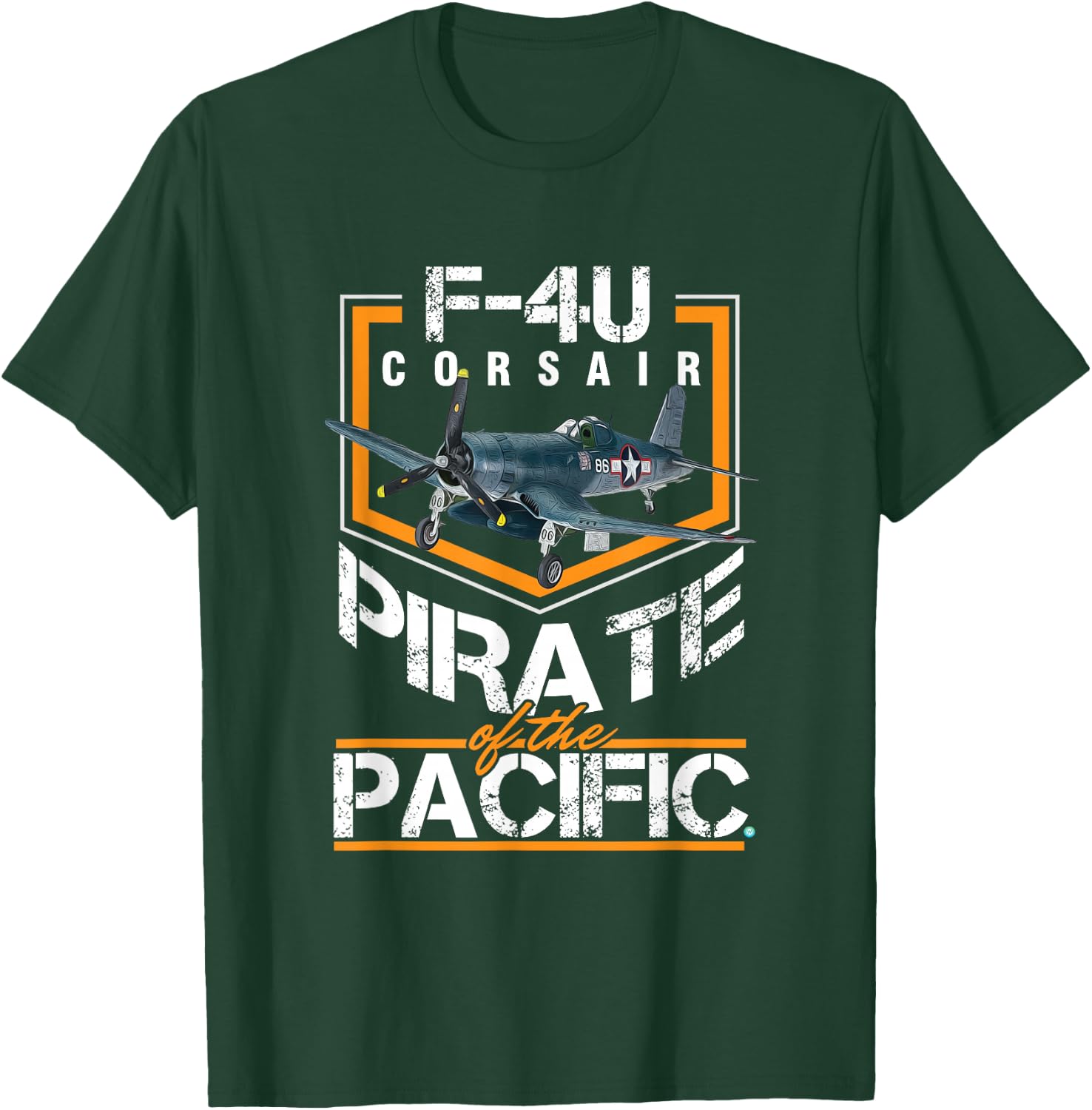 WW2 Plane F4U Corsair Pirate of the Pacific Shirt Gift T-Shirt - T-Shirt | Forest