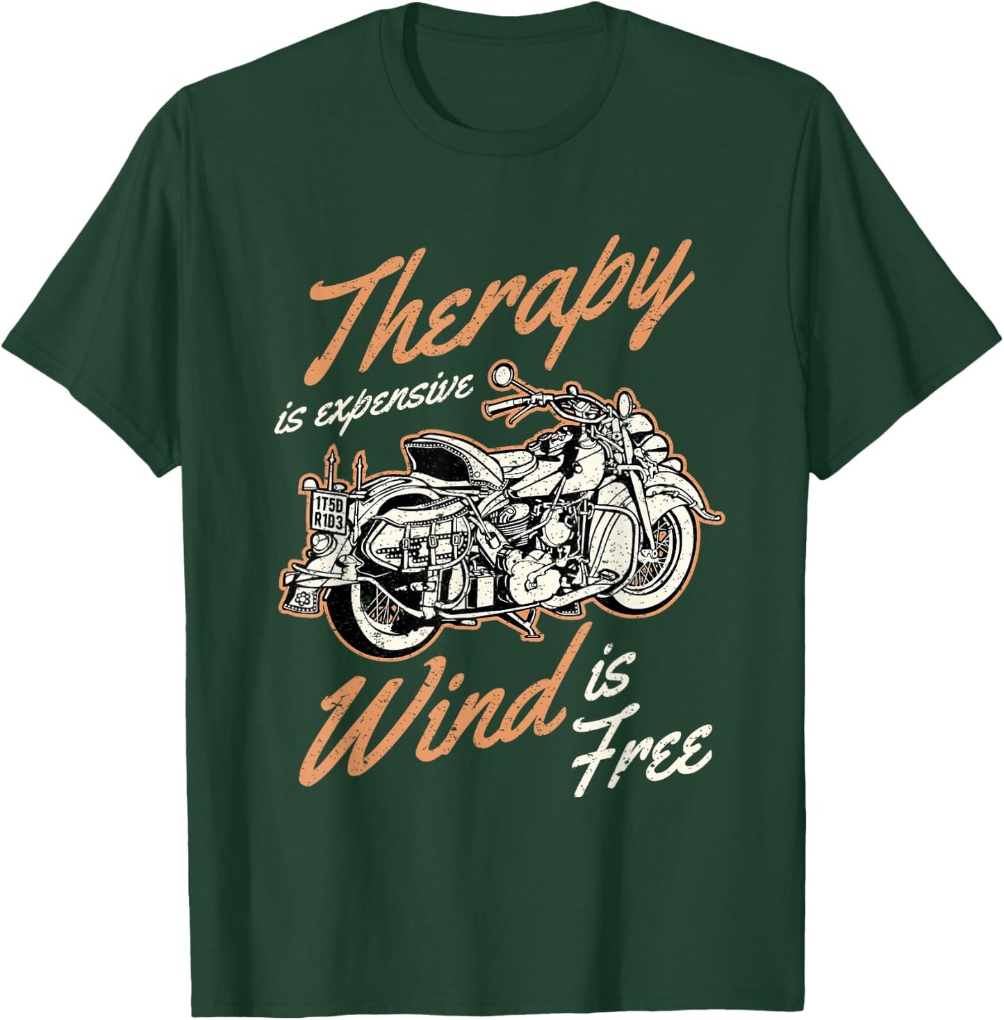 Therapy Is Expensive Wind Is Free funny sarcastic biker T-Shirt - T-Shirt | Forest
