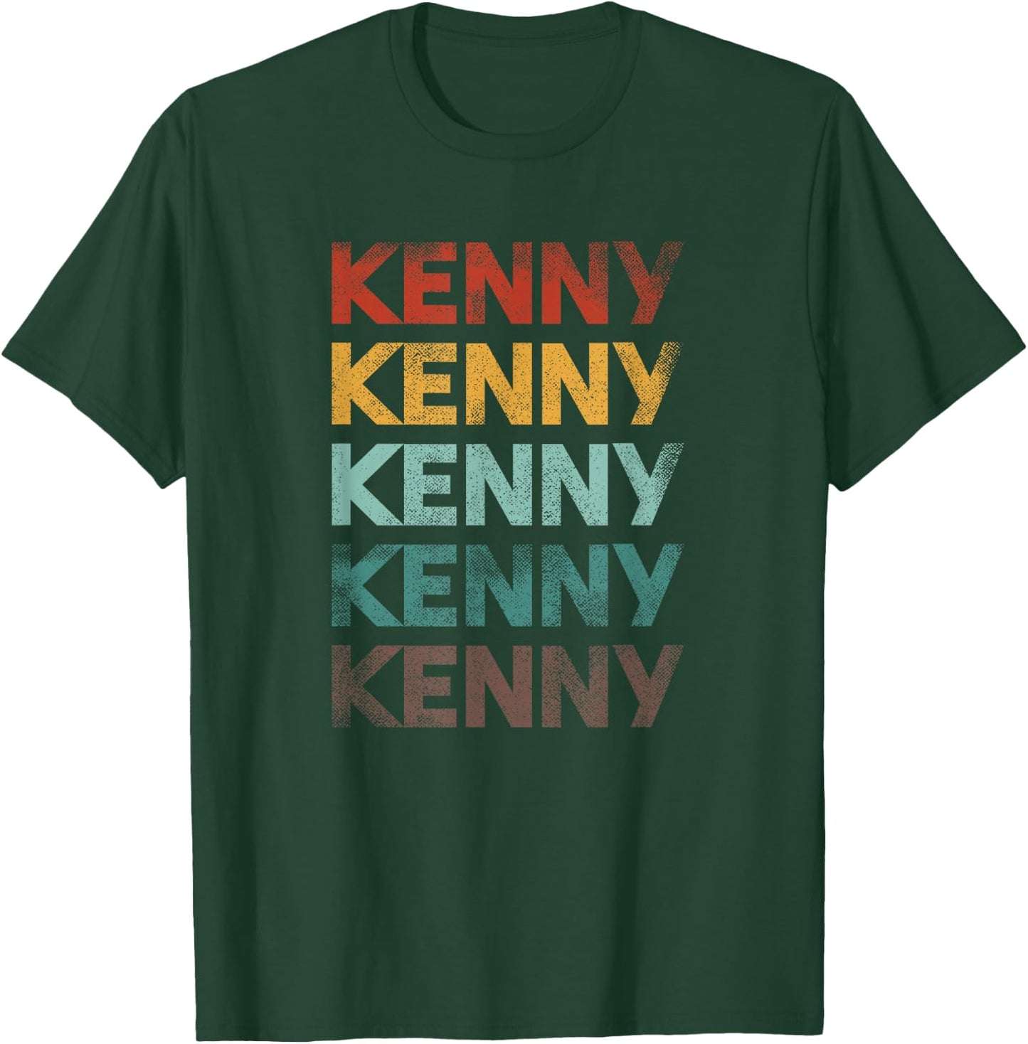 First Name Kenny Vintage 80s Style T-Shirt - T-Shirt | Forest