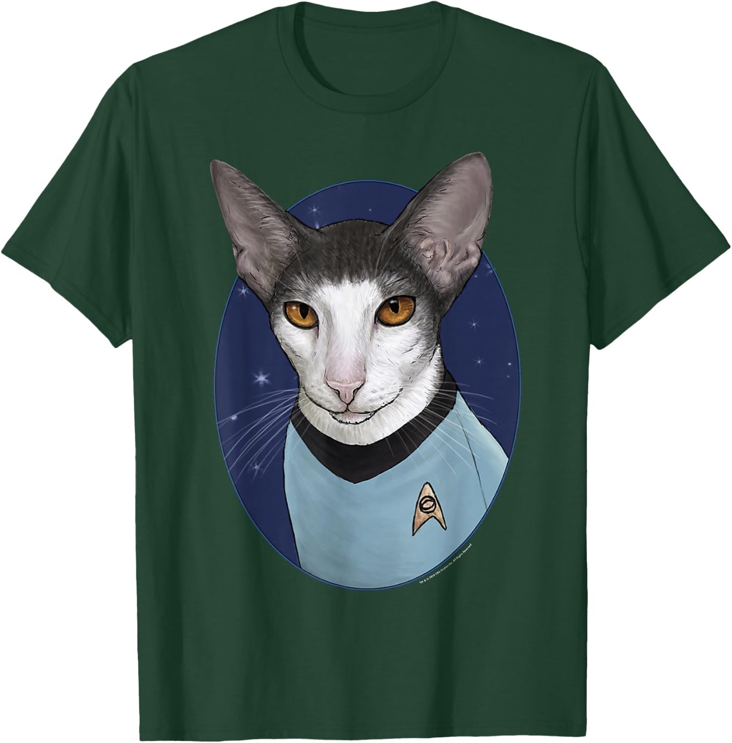 Star Trek: The Original Series Spock Cat Portrait T-Shirt - T-Shirt | Forest