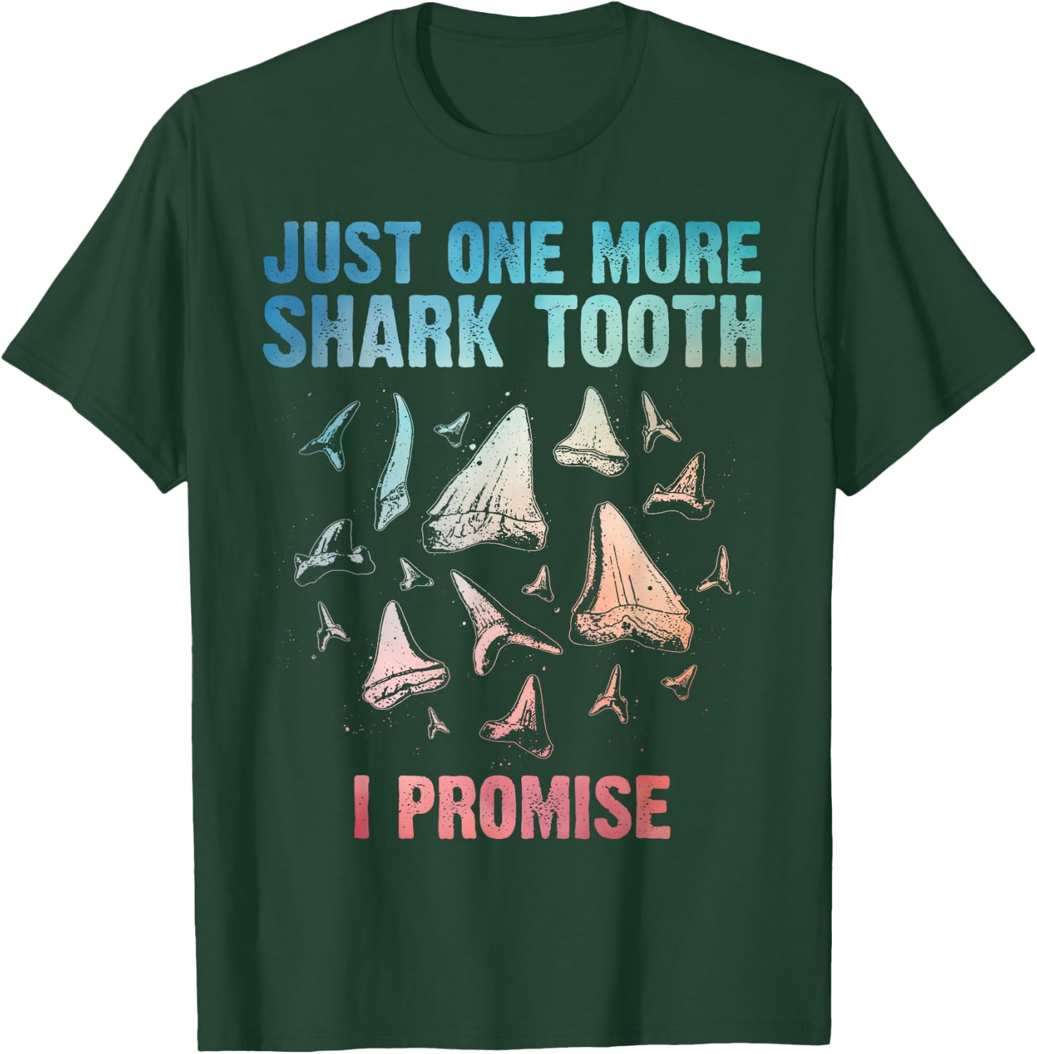 Cool Shark Teeth Art Women Megalodon Tooth Hunting T-Shirt - T-Shirt | Forest