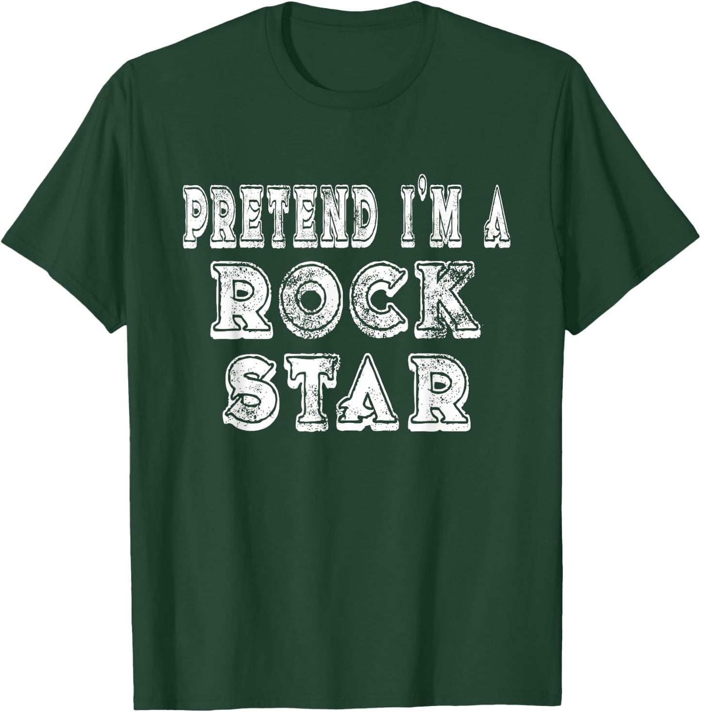 Lazy Pretend I'm A Rock Star Easy Funny Halloween Costume T-Shirt - T-Shirt | Forest