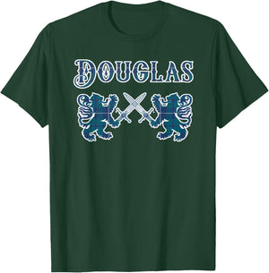 Clan Douglas Scottish Family Kilt Tartan Lion T-Shirt - T-Shirt | Forest