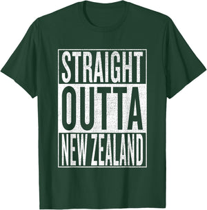 Straight Outta New Zealand Great Travel & Gift T-Shirt - T-Shirt | Forest