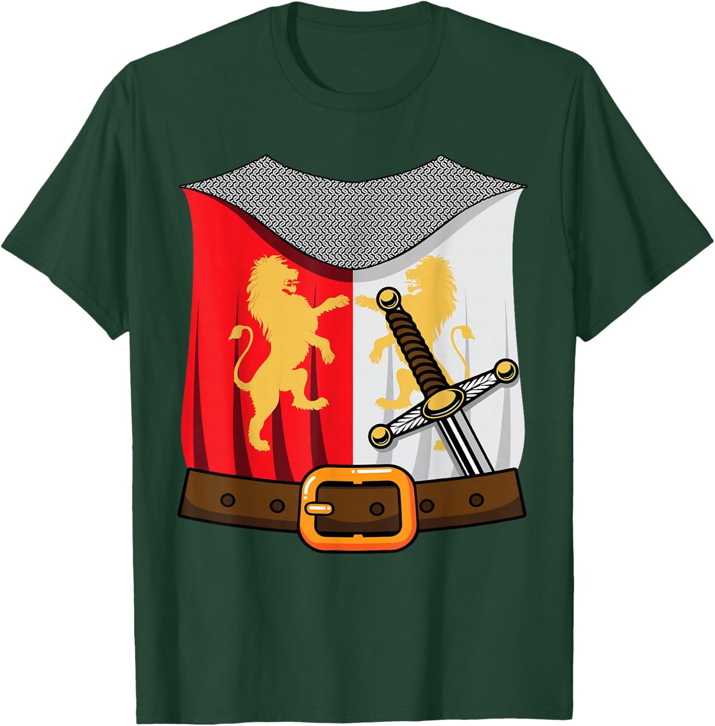 Medieval Knight Costume Funny Halloween Costume Shirt T-Shirt - T-Shirt | Forest