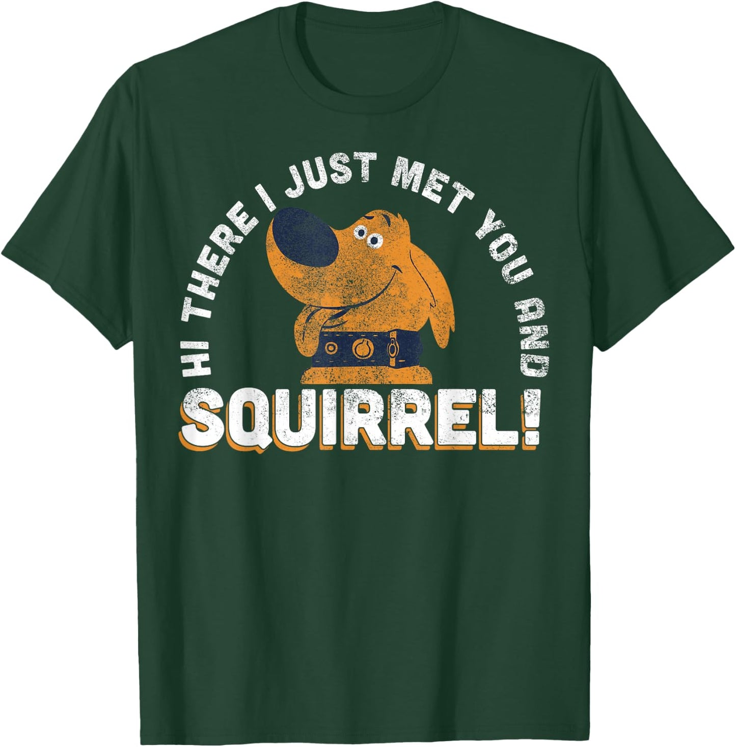 Disney Pixar Up Vintage Dug Just Met You and Squirrel Logo T-Shirt - T-Shirt | Forest