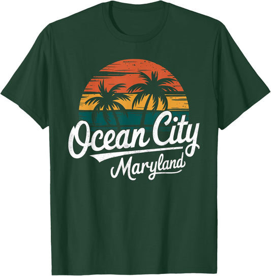 Ocean Beach City MD Maryland State Family Vacation Trip T-Shirt - T-Shirt | Forest