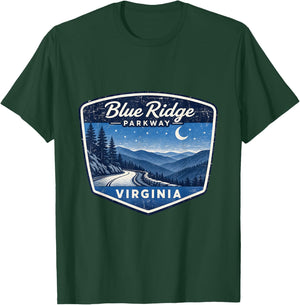 Blue Ridge Parkway Virginia Mountain Road Scenic Nature T-Shirt - T-Shirt | Forest