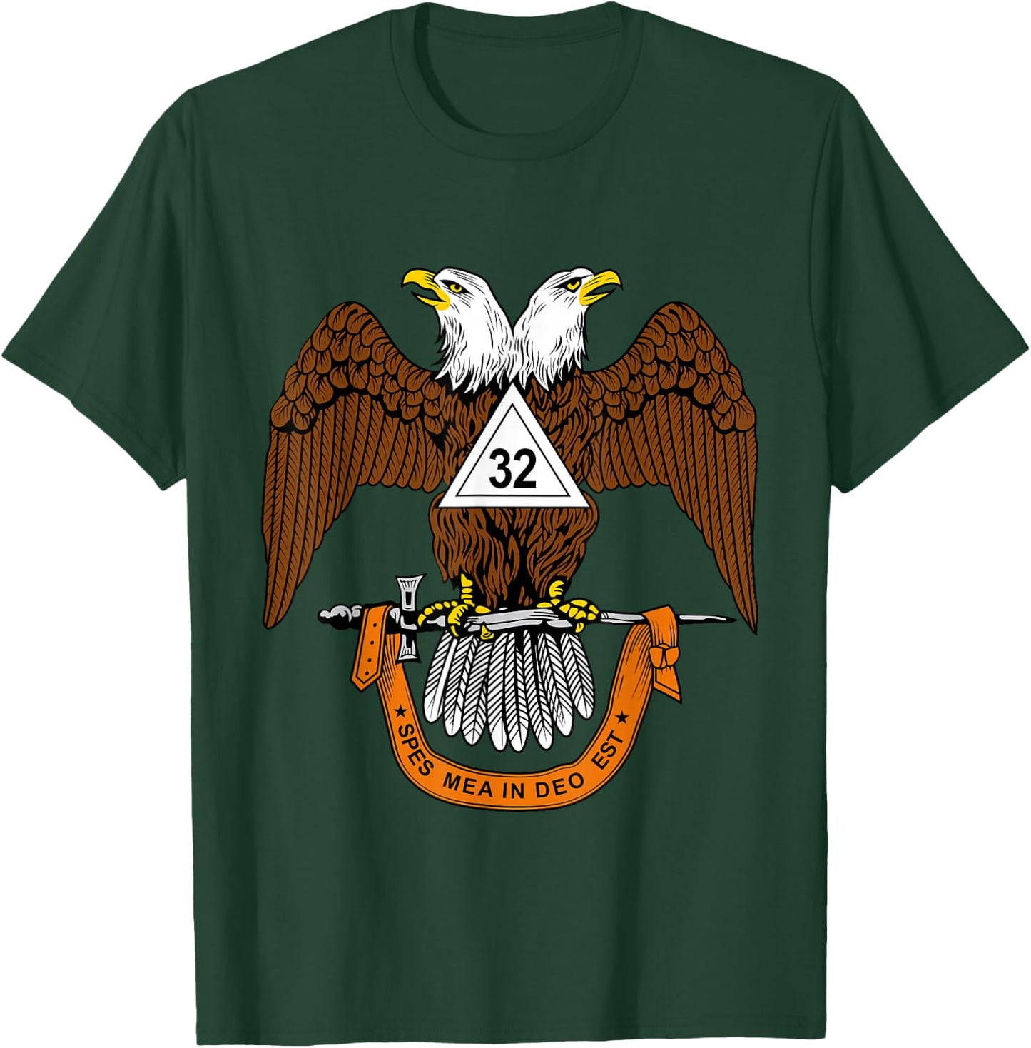 32nd Degree Mason T Shirt Masonic Scottish Rite Down T-Shirt - T-Shirt | Forest