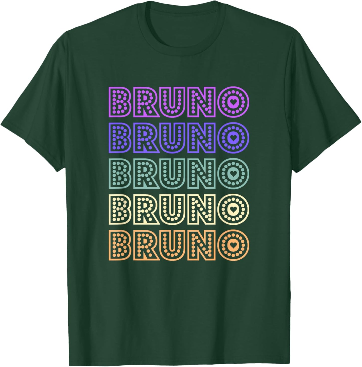 Love Heart Bruno Retro Style Bruno Lover Heart Shirt T-Shirt - T-Shirt | Forest